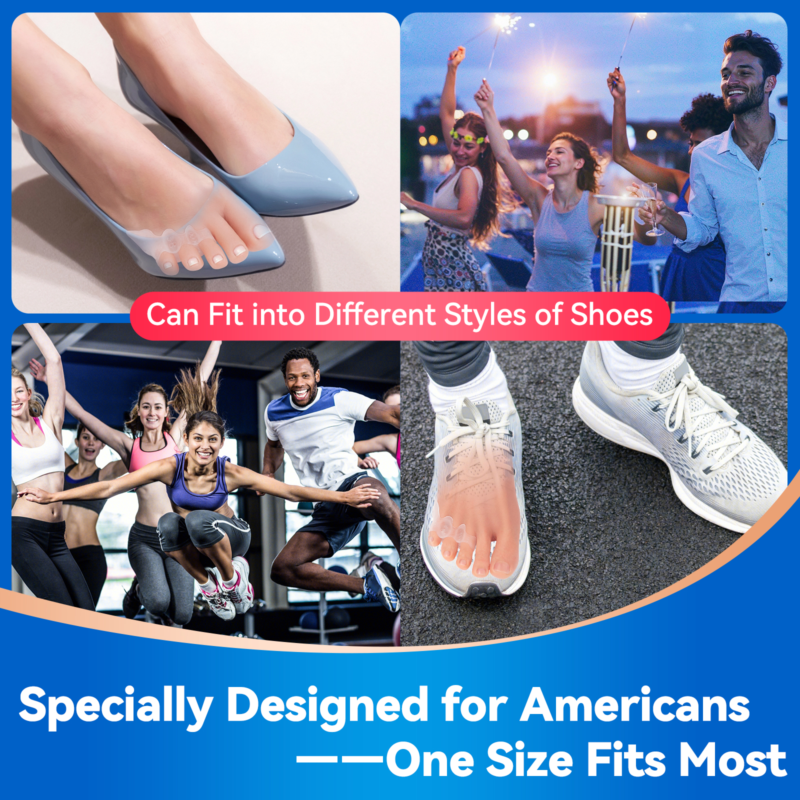 Gel Toe Separators for Overlapping Toes, Bunions, Big Toe Alignment, Corrector and Spacer