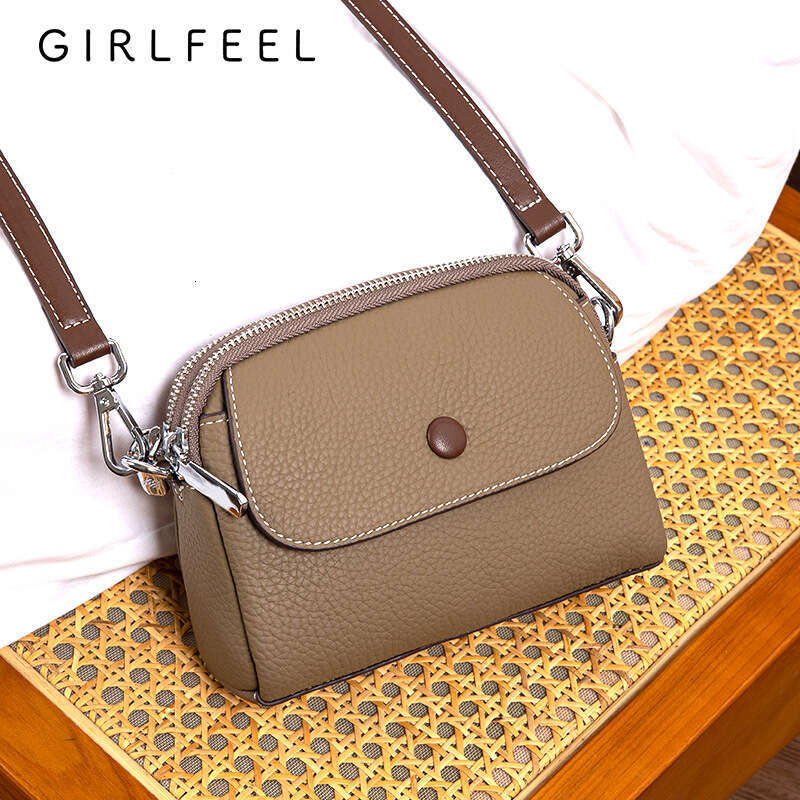 Gefeni Small for Women 2025 New Trend Top Layer Cowhide Women's Genuine Leather Fashion Shoulder Light Luxury Crossbody Bag
