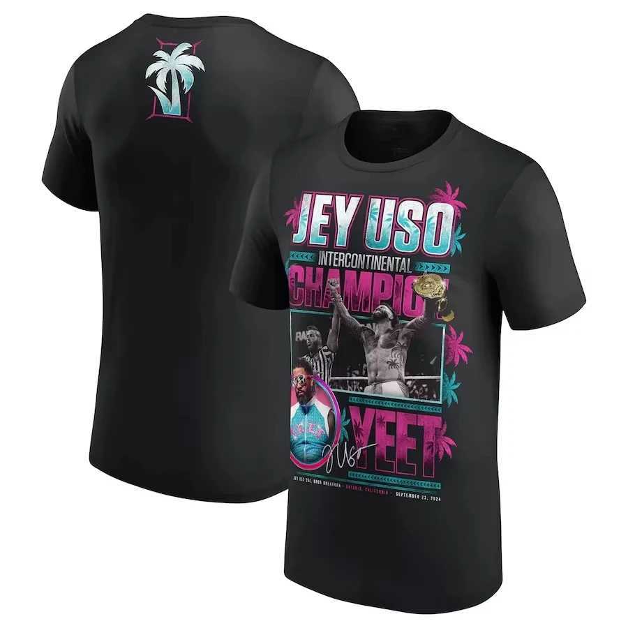 New Mens Jey Uso Yeet T-Shirt 3D Print Men Women Short Sleeve O-Neck T Shirt Fashion Oversized Gym Clothing Tough Guy Tees TopsC250605