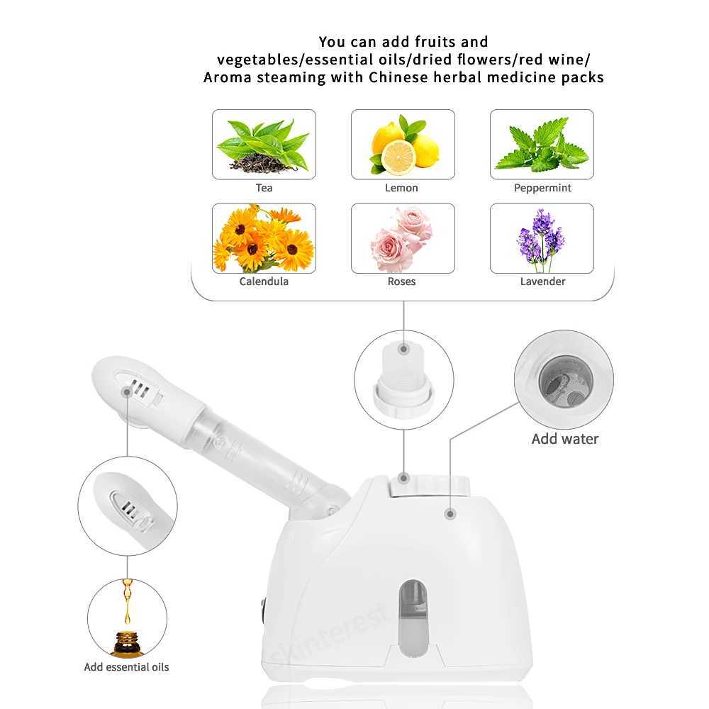 Facial Sprayer Heating Hot Fog Steamer Skin Care Moisturizing Beauty Pore Cleaner Aroma Herbal Steaming Humidifier SPA Machine XJ250607