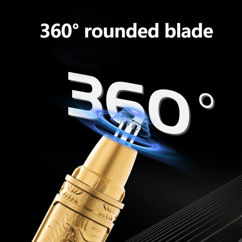 Nose Hair Trimmer Clear Nostrils Small And Convenient Washing With Knife Head Unisex Golden Dragon And Phoenix Nose Hair Trimmer 250604