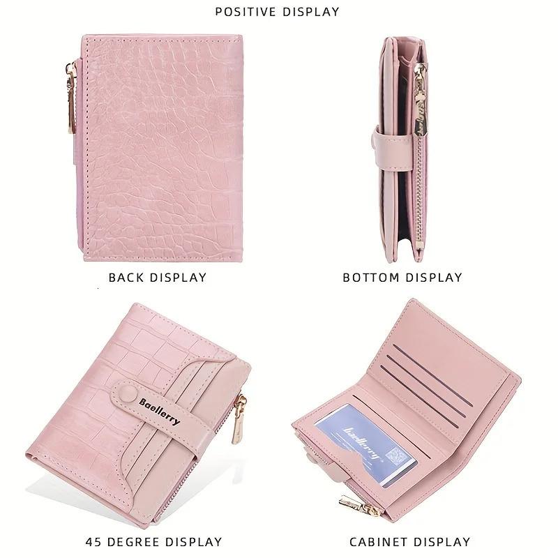 Baellerry Wallet Women Womens Short Buckle Sanded Leather Coin Purse Mini Female Purses Carteras 250605