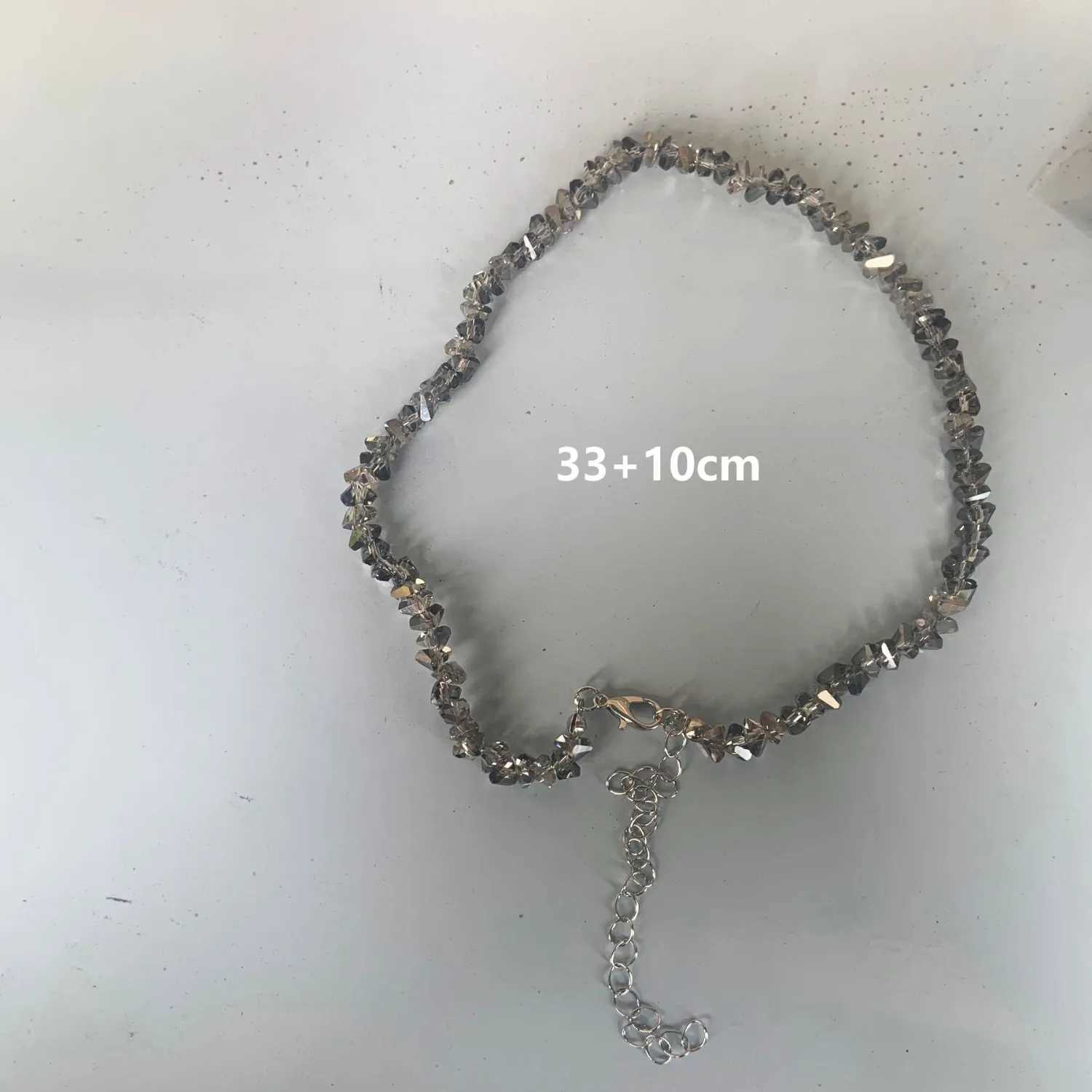 Transparent Crystal Irregular Beaded Choker Necklace for Women Korean Collarbone Clavicle Chain on the Neck Collar Jewelry XJ250604