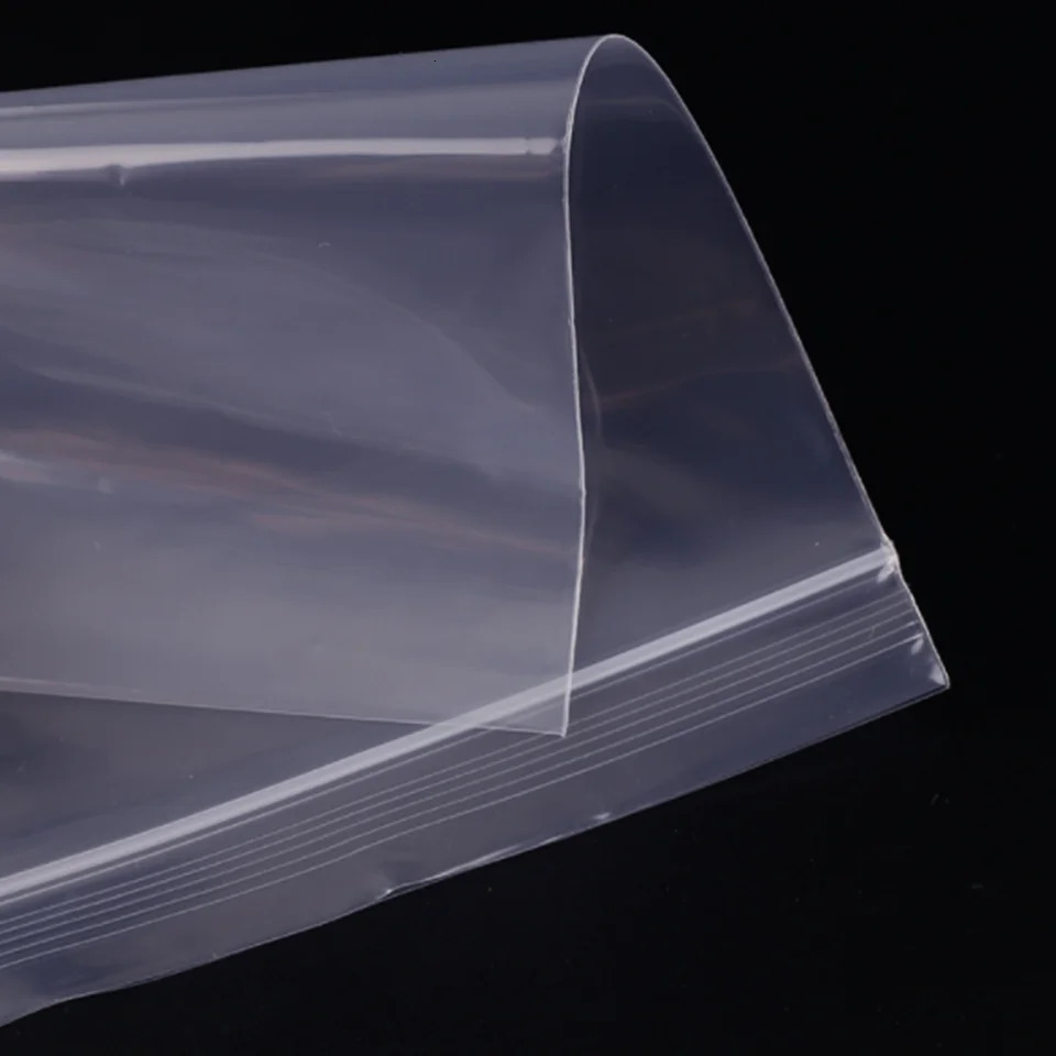 100pcs Transparent PE Zip Zipper Closure Plastic Packing Pouches - Clear Self Sealing Poly Bag Goods Gift Package 250605