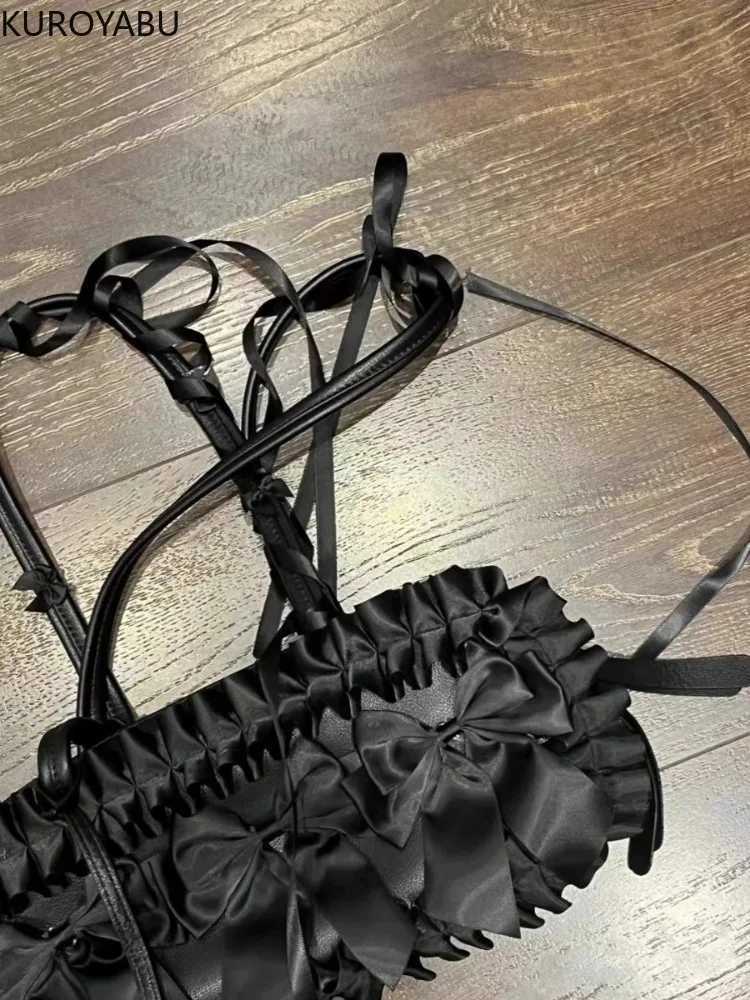 Cute Bow Design Underarm Bags for Women 2025 New Arrive Y2K Korean Style Handbags and Purses Pu Leather Sweet Shoulder Bag XJ250605