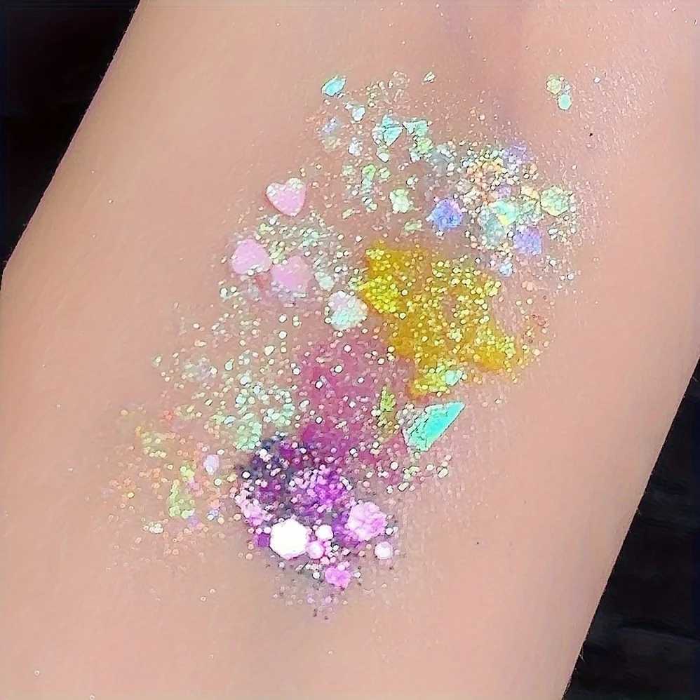 6 Colors Sparkly Glitter Eyeshadow Palette Long-Lasting Shimmer Diamond Dust Non-Smudge Colorful Sequins Cosmetic for Party W250605