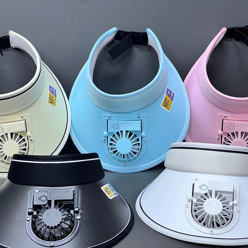 Breathable Cooling Fan Hat Sunscreen Fan Sun Visor Hat Fishing Hat Cooling Peaked Cap Hat Usb Charging Hat Fan For Sport Sunhat 250604