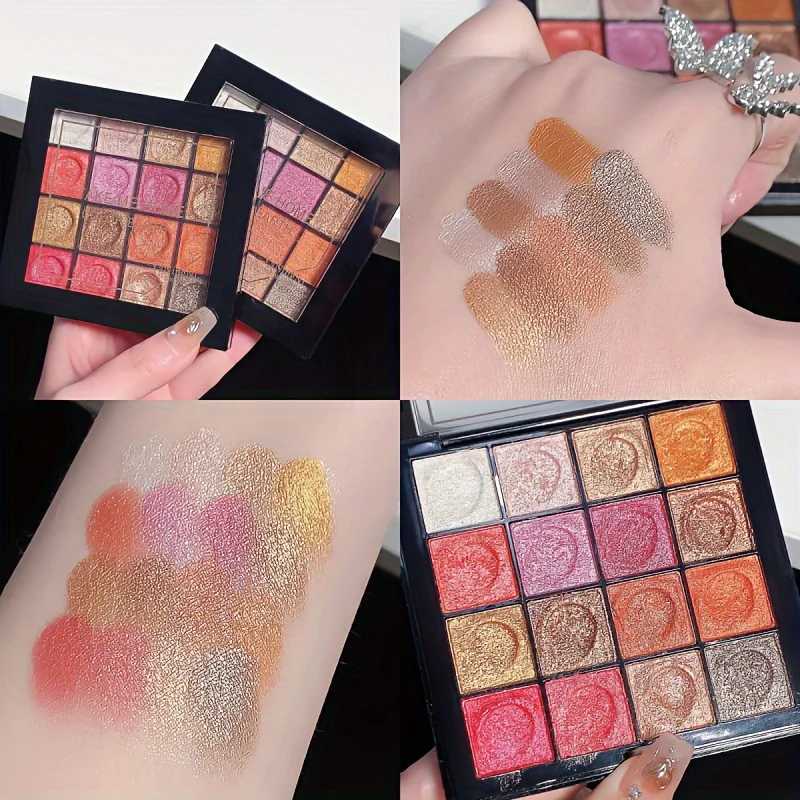 6 Earth Tone Eyeshadow Palette Matte Pearl Shimmer Milk Tea Color Mermaid Orange Natural Nude Makeup Palette for All Skin Types W250605