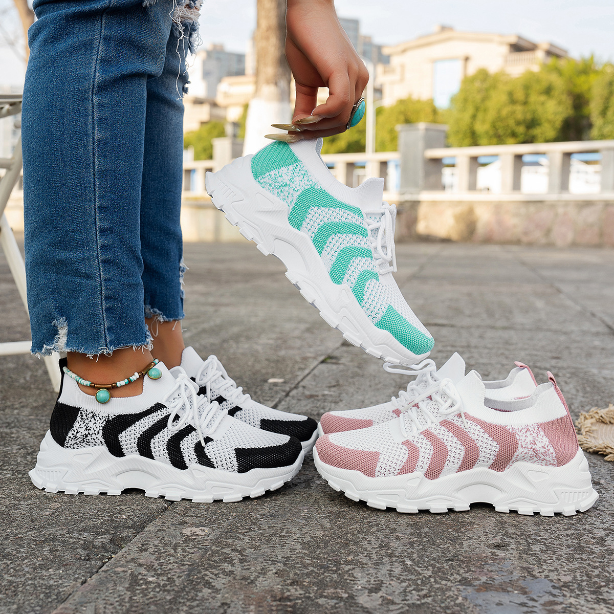 Casual Flyknit Summer Women S Versatile Thin Casual Shoes Breathable Sports Mesh Shoes Women Ddmysaturn