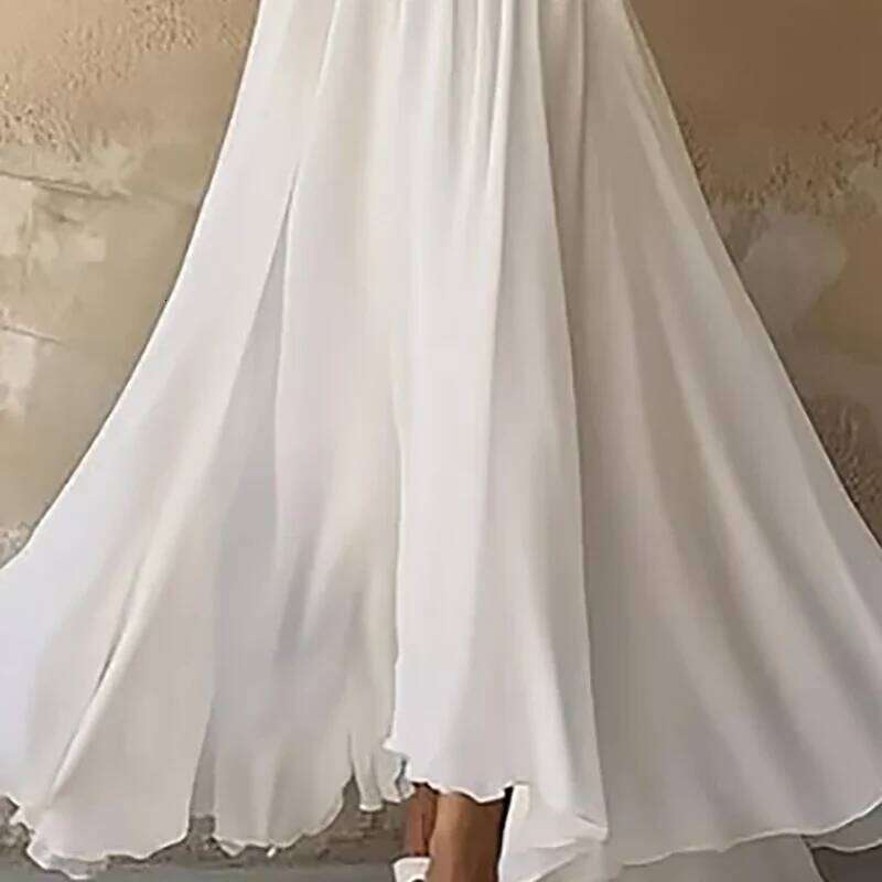 White Sexy Deep V Sleeve Party Vintage Women Casual A-Line Long Dress Vestidos Bohemian Dresses Woman Clothing