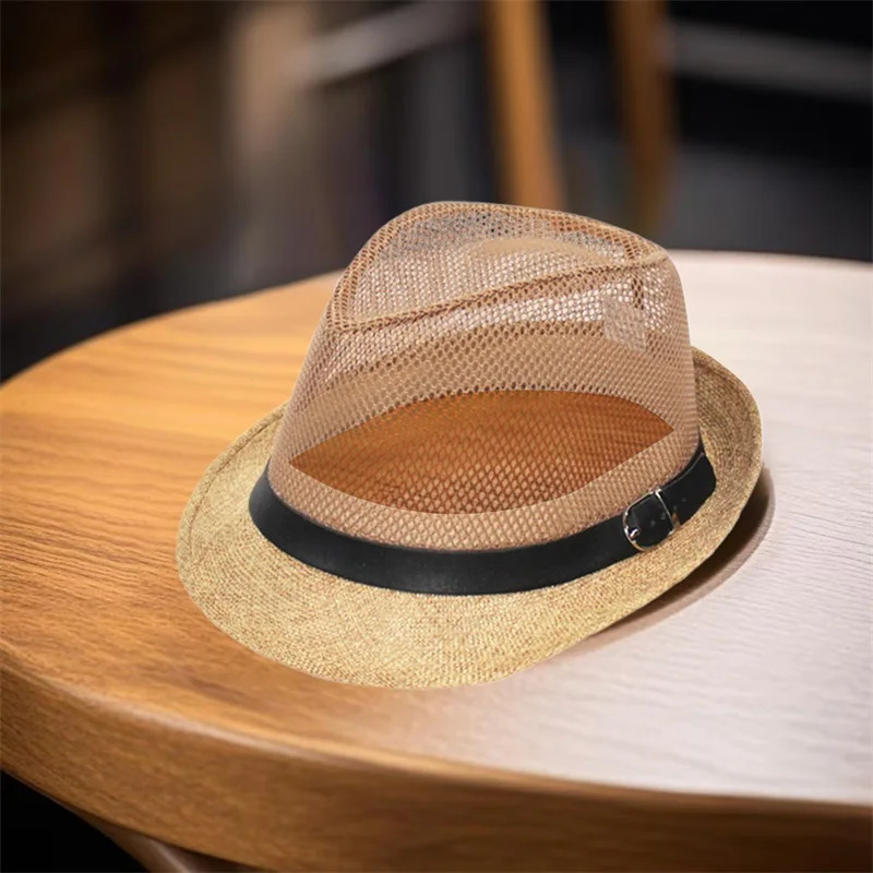 Men s Classic Straw Panama Hat with Wide Brim and Breathable n for Summer Beach Vacation Lightweight Sun Hat 250605