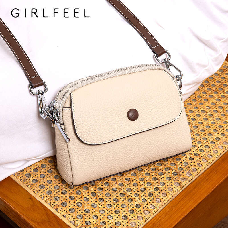 Gefeni Small for Women 2025 New Trend Top Layer Cowhide Women's Genuine Leather Fashion Shoulder Light Luxury Crossbody Bag