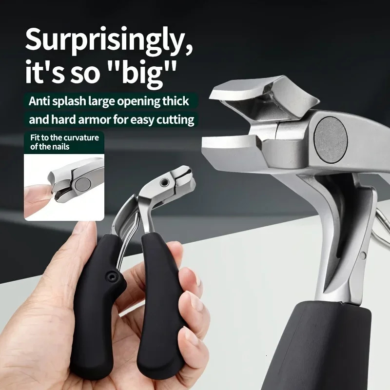 Dont Bend to Cut Toenail Stainless Steel Elbow Nail Clippers with Large Opening Nail Clippers Set Nail Cutter Pedicure Tools 250517