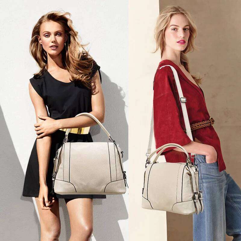 Zency Design Female Handbag Soft Genuine Leather Women Top-Handle Large Capacity High Quality Shoulder Bag 2025/06/05