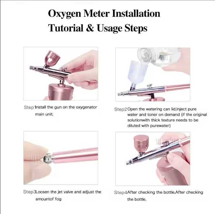 Portable Airbrush Gun Oxygen Facial Treatment and Nail Sprayer Beauty Equipment for Skin Hydration Revitalization Facial Care XJ250607