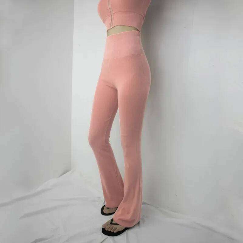 Korean Dongdaemunslims Women's Sexy Sports Suit Hooded Zip-Up Short Jacket Bell-Bottom Pants Slimming Effect