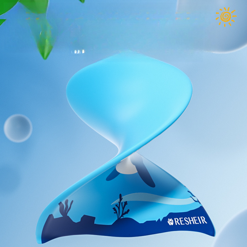 Children's Silicone Swim Comfortable Non-Tightening Boys Girls Cute Shark Fashion Print Swimming Cap