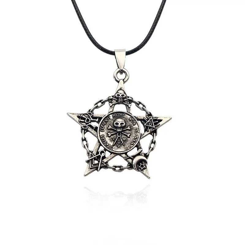 Punk Inverted Pentagram Star God Goat Head Pendant Necklace Satan Mysterious Metal DIY Necklace Jewelry Gift Cool Thing XJ250604