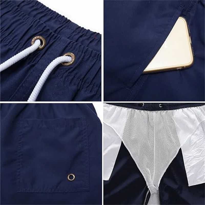 Pineapple Print Board Shorts for Men Summer Quick Dry Beach Shorts with Mesh Lining Side Pockets Swimwear Swimsuit Bathing Suit XJ250605