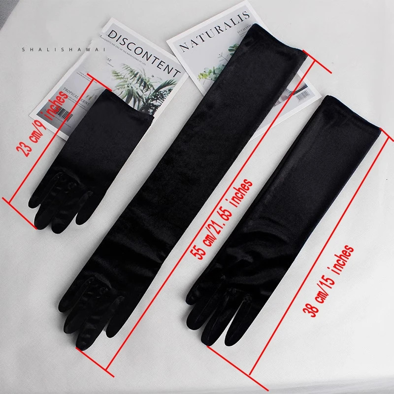 Womens White Satin Wedding Bride Gloves 23 cm 38 cm 55 cn Ball Gloves Elegant ed for Formal Occasions 250530