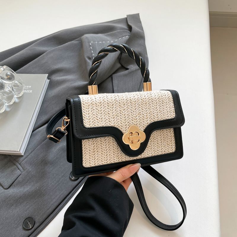 designer 2025 Spring New Fashionable Niche Design Small Square Bag Trendy Casual Textured Women's Shoulder Crossbody Bag