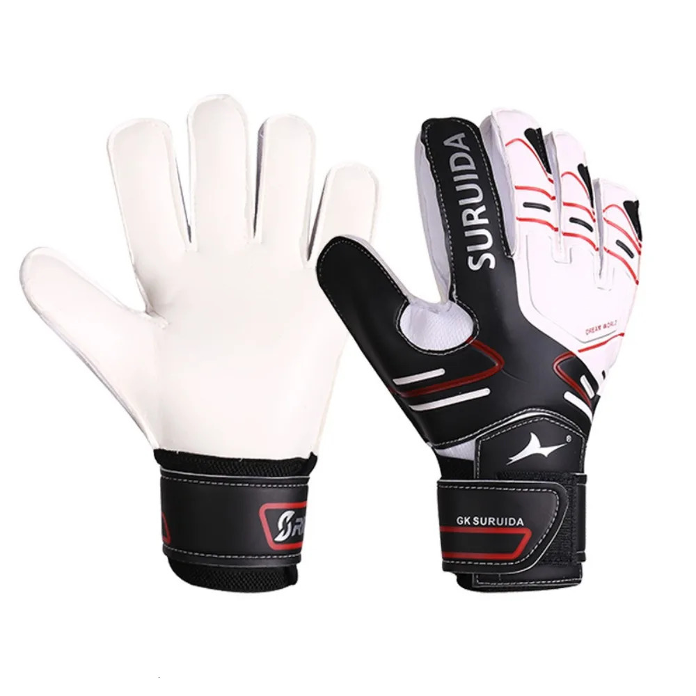 1 Pair Size 5-10 Goalkeeper Gloves Thickened Anti Slip Kids Football Goalie Gloves Professional Cushioning 250605