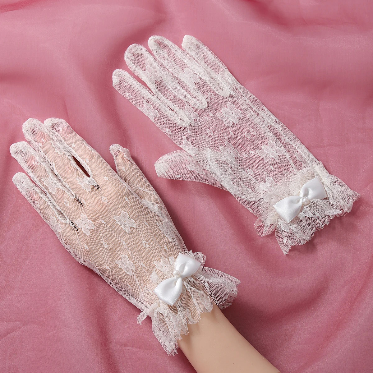 Bridal Gloves Full Of Elegant Style Ladies Ivory Wedding Gloves With Bow Suitable For Engagement Party 250530