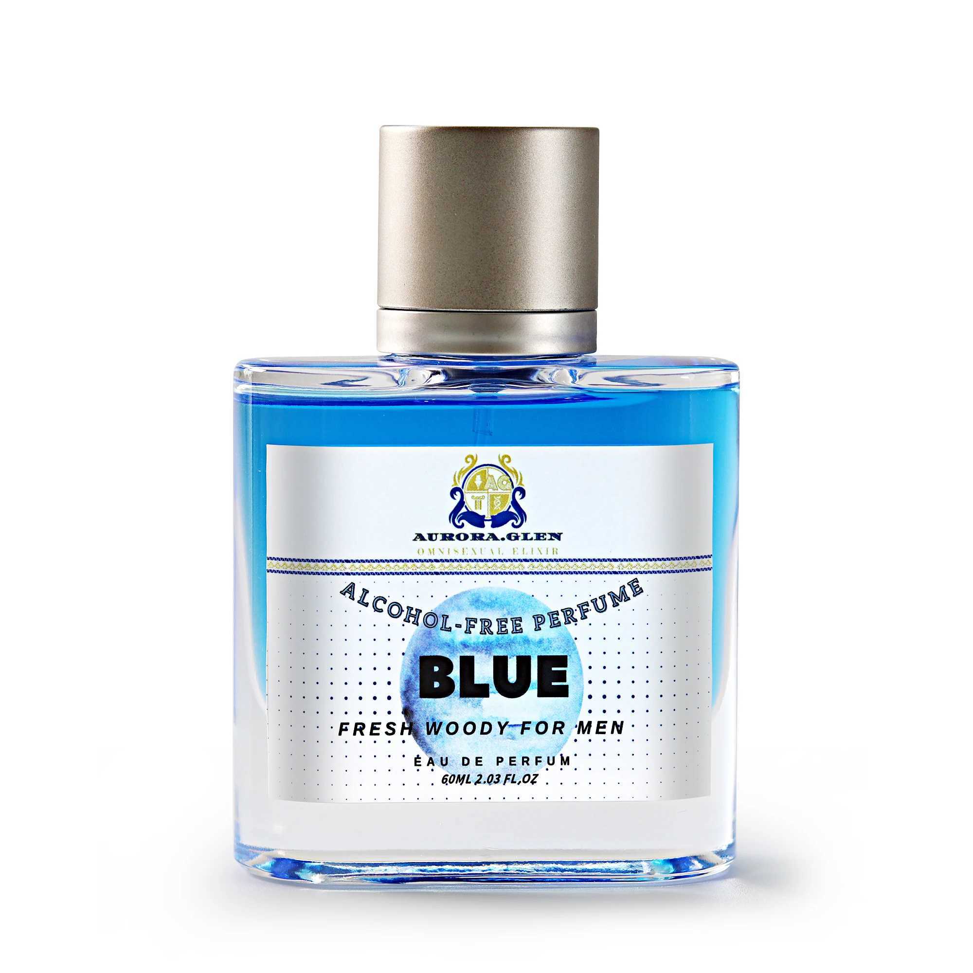 Azure for Men Perfume Oil 60mL Alcohol-Free Fresh Woody Scent Long-Lasting 6-8H Skin Sensitive Safe Lemon Vetiver Cedar W250605