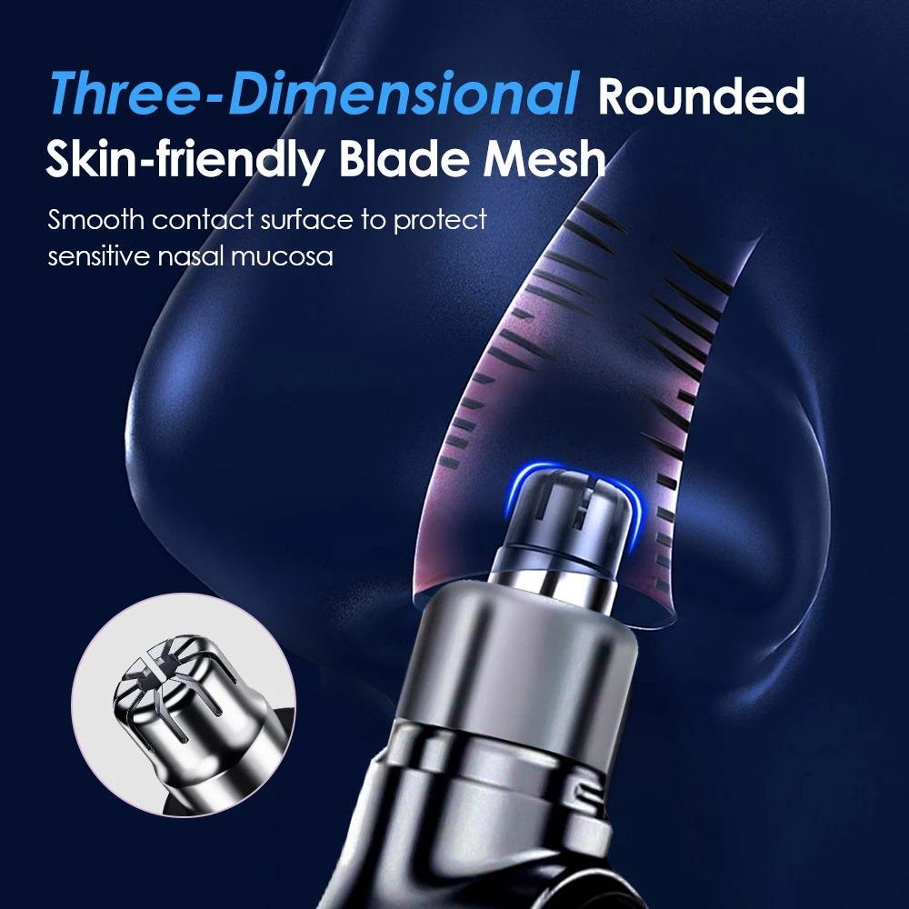 Rechargeable Portable Electric Nose Hair Clipper Multi-kinetic Shaving Two-in-one Unisex Automatic Washable Trimmer Man Razor 250604