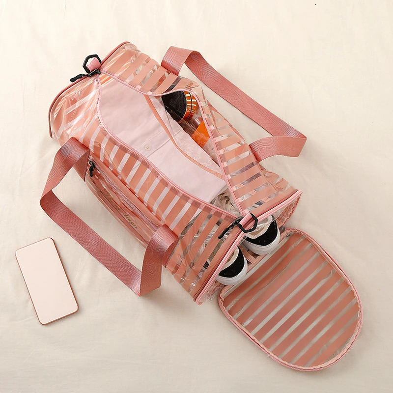 Multifunctional PVC sports and fitness bag can be shoulder crossbody waterproof short trip bag wet and dry separation yoga bag 250530