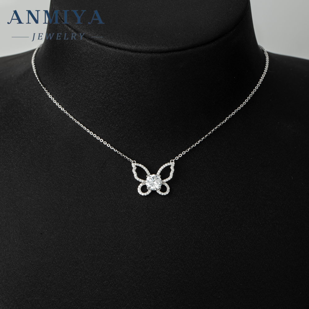 Hot Sales Mama Women's S925 Silver Jewelry Charm Butterfly Pattern Necklace Jewelry