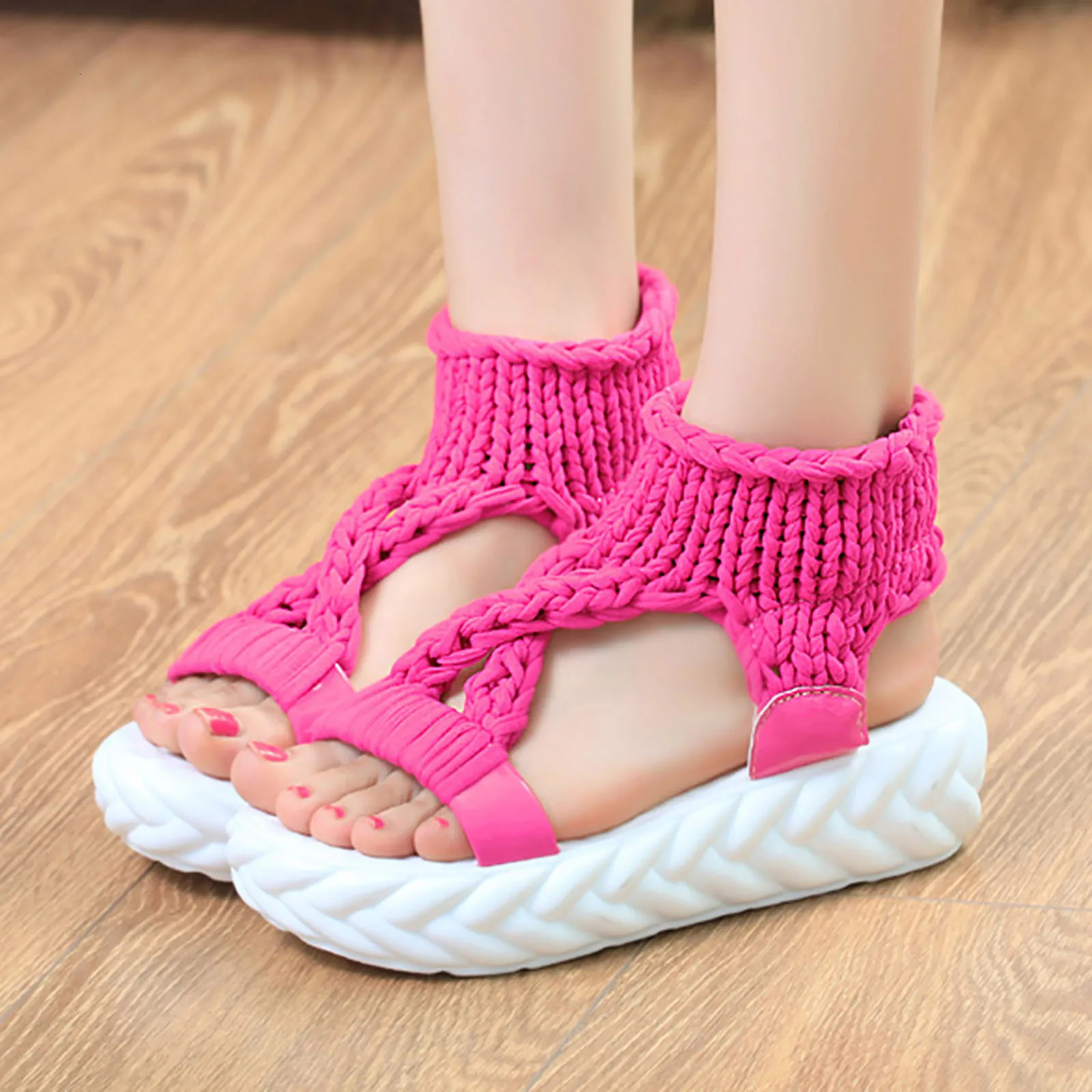 Women Wedge Sandals Size 12 Causal Platform Bottom Thick Ladies Fashion Shoes High Arch Womens Zapatos 250605