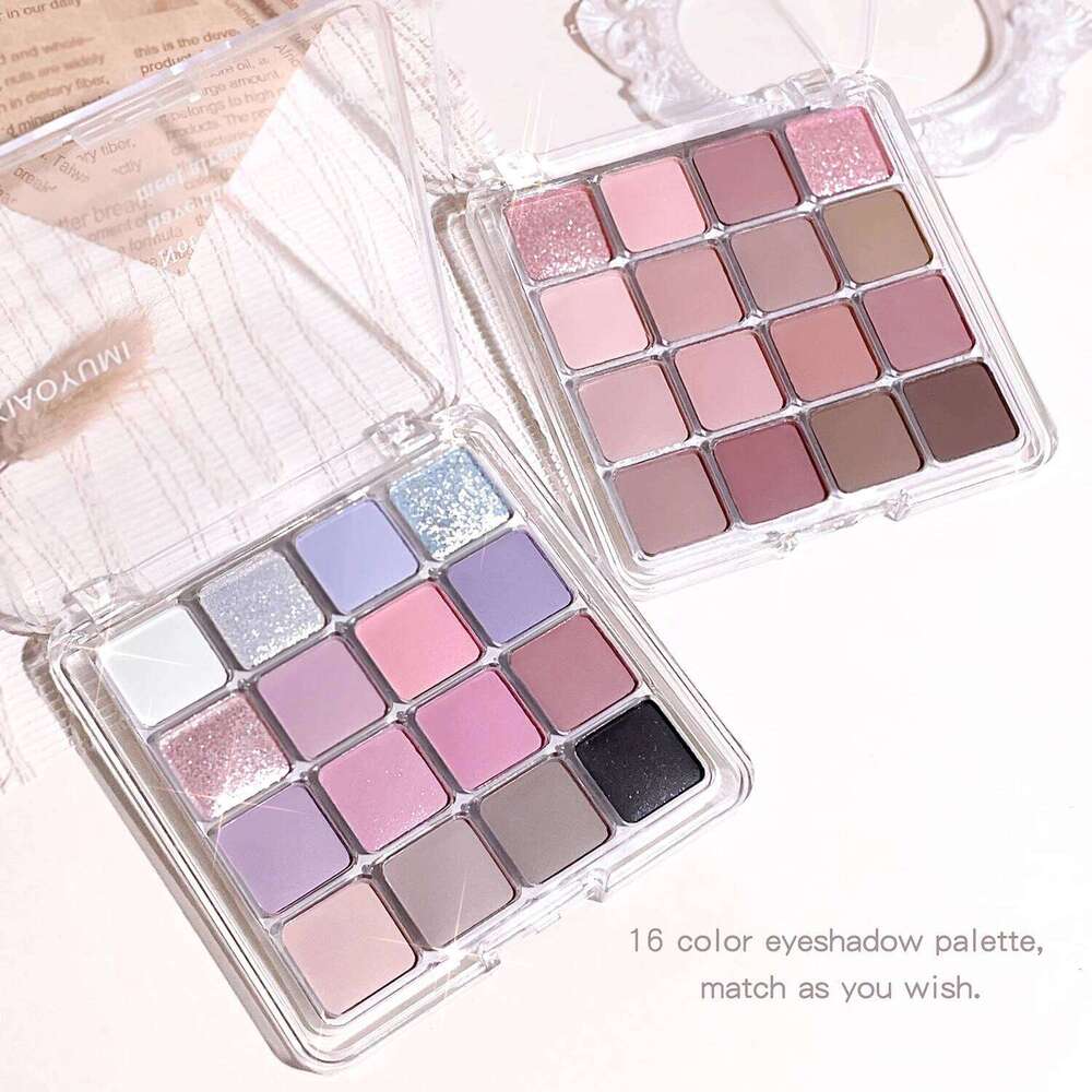 Sixteen-color sunset magic plate pearl matte earth color Korean makeup eye shadow free shipping