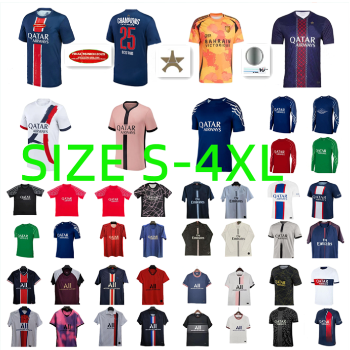 17 18 19 20 21 22 23 24 25 26 JOAO NEVES VITINHA BARCOLA soccer jerseyS 2024 2025 2026 Paris KVARATSKHELIA O.DEMBELE D.DOUE HAKIMI MBAPPE NEYMAR football shirt men kids kit