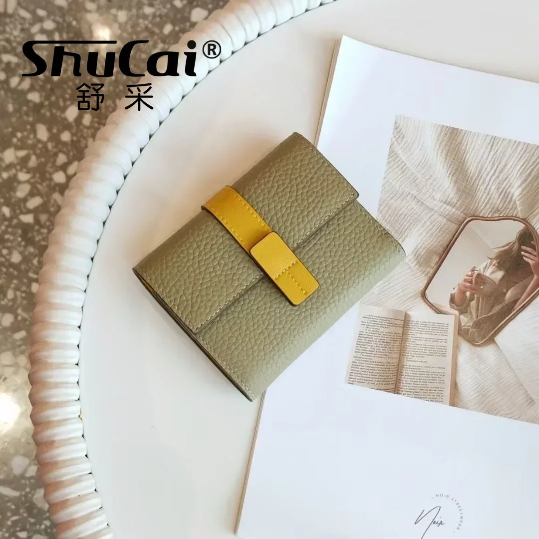 Short Wallet Women Purses Fashion Coin Purse Card Holder Wallets Female Genuine Leather Clutch Bag 250605