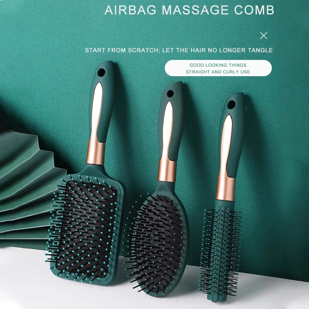 Marseilis Hair Massage Air CushionComb Brush Scalp Hairbrush Detangle Anti Static Salon SPA Hairdressing Styling Tool Oval Round 250603