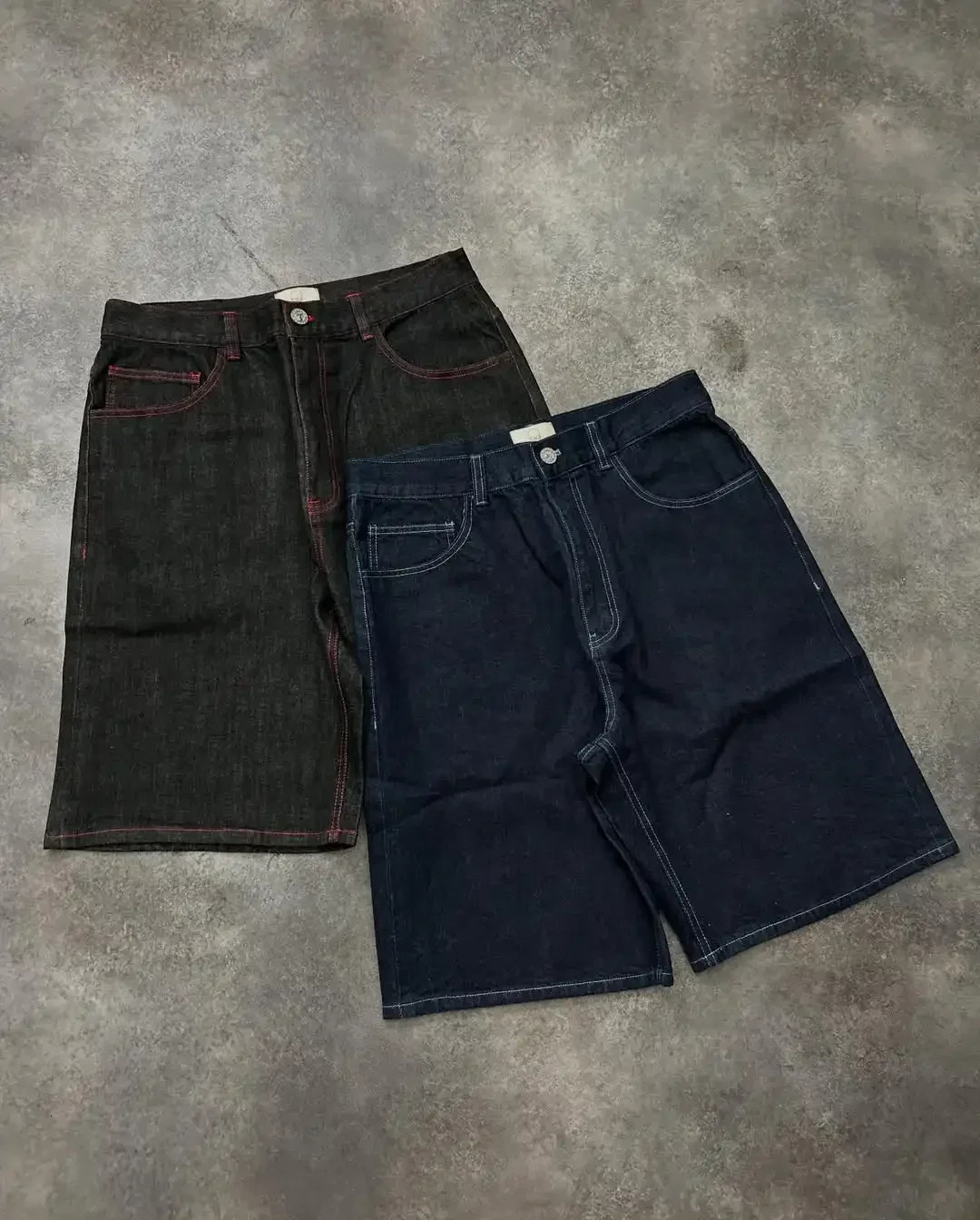 Y2K Retro Denim Shorts Street Dragon y Five Cent Casual Jeans Men Women Harajuku Hip Hop Loose Sports Shorts 250604