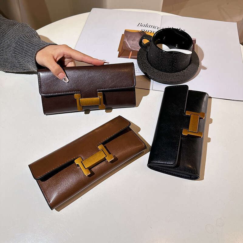 Women's Long H Classic Short Wallet Multi-Card Slot Card Holder