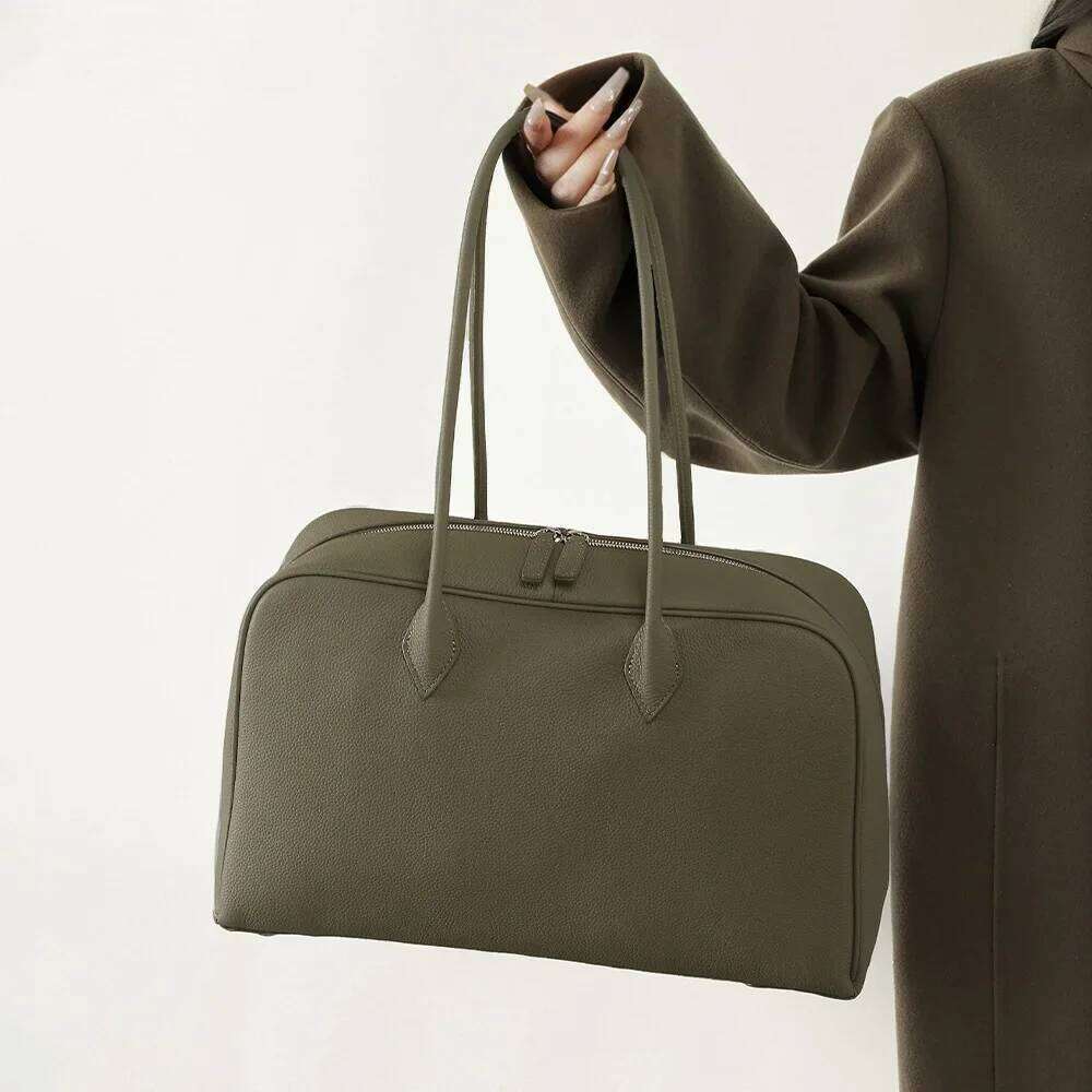 Women's Bags Designer Autumn/Winter High-End Feelniche Top Layer Cow Shoulder Trendy Genuine Leather Women's Handbag Guangzhou Box Bag
