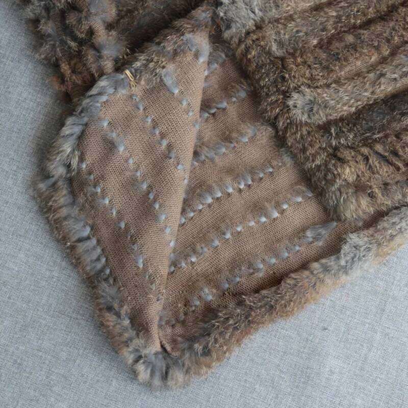 HSPL Knitted Vest 2019 Rabbit Women Female Waistcoat Lady Real Fur Gilet Colete Feminino De Inverno