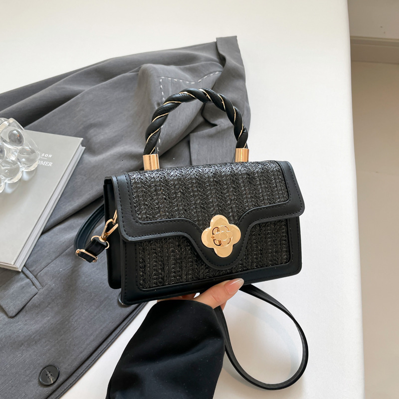 designer 2025 Spring New Fashionable Niche Design Small Square Bag Trendy Casual Textured Women's Shoulder Crossbody Bag