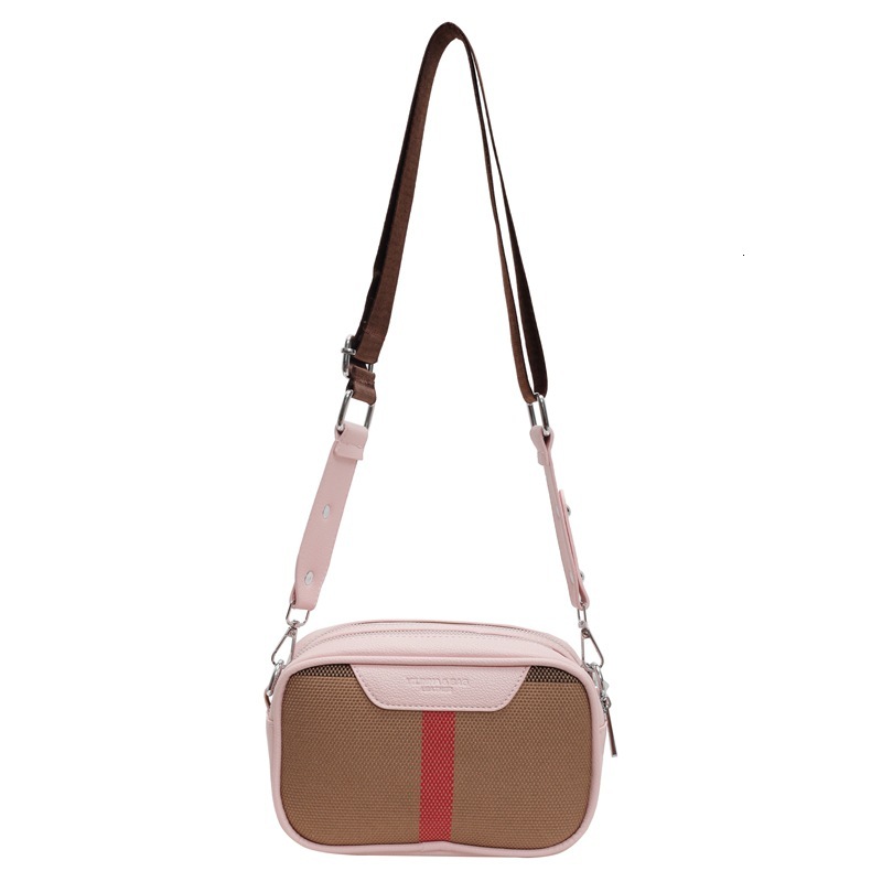 Free Shipping Designer Bag Small For Women 2025New Camera Contrasting Color Small Square Stylish Womens Bag Wide Strap Single Shoulder Crossbody Bag