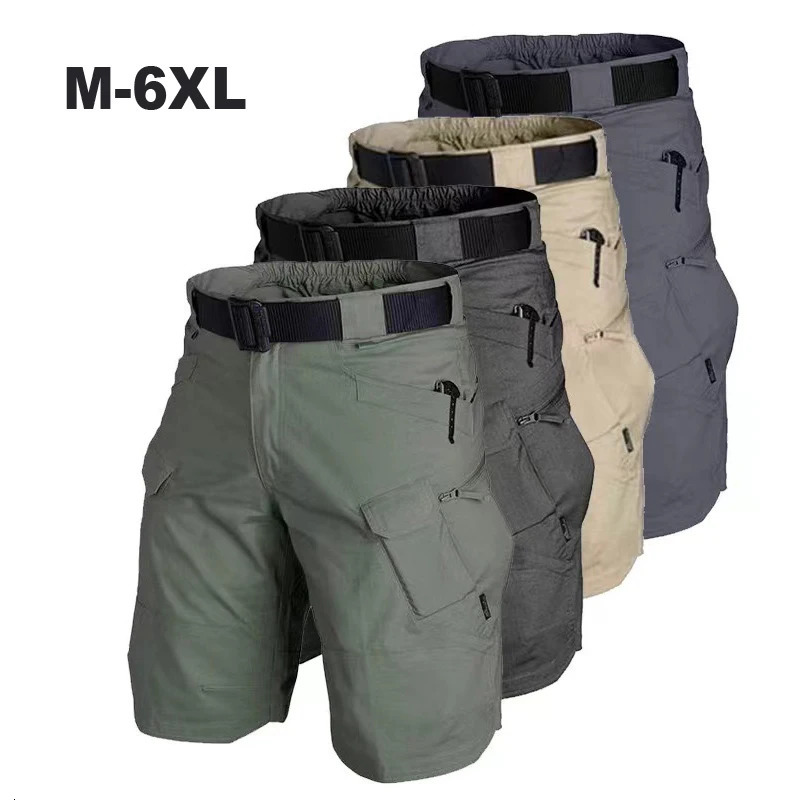 Mens Outdoor Cargo Shorts Summer Waterproof Urban Trekking Camping Hiking Climbing Training Fishing Pants Sports 250604