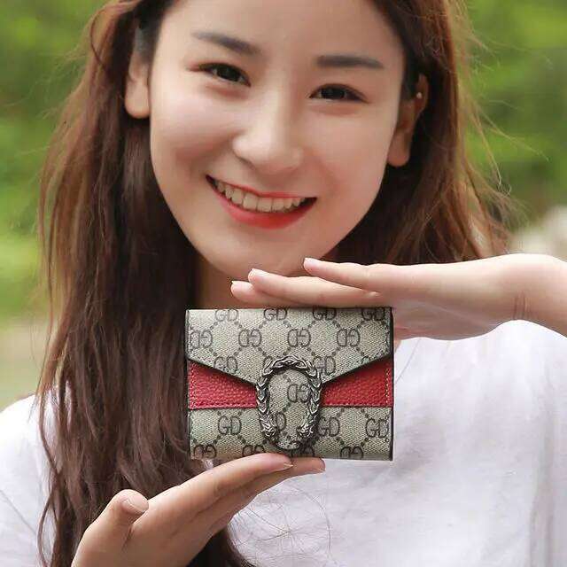 simple elegant european and american womens short threefold wallet card bag handbag tarjetero billeteras cartera femenina