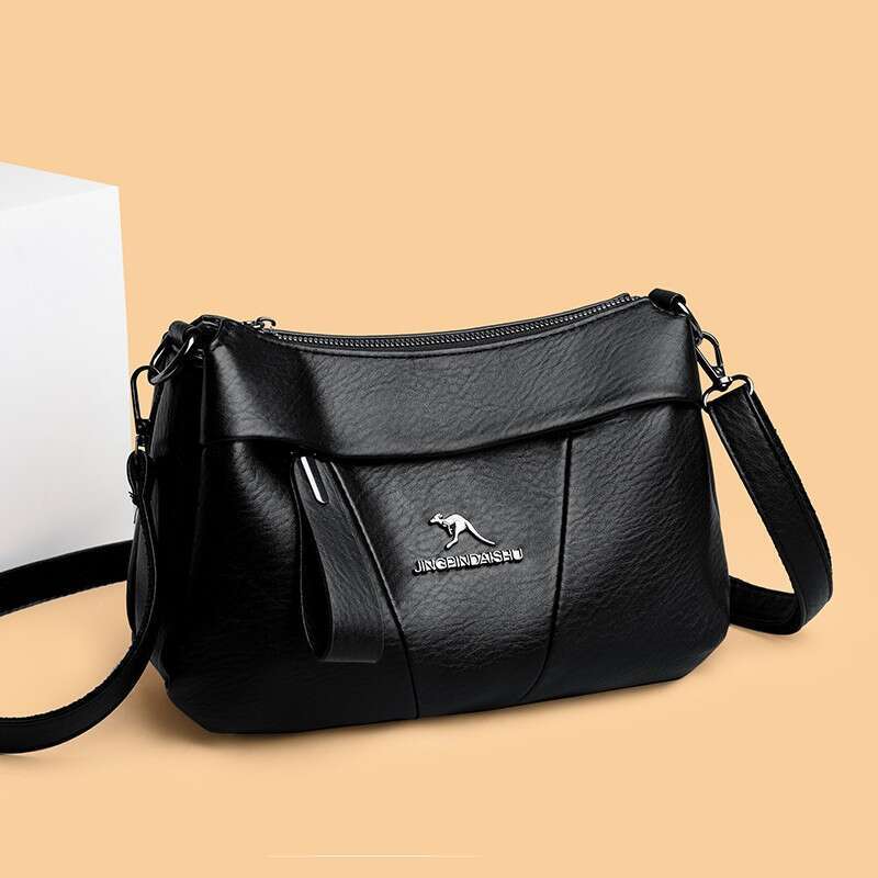 Large Capacity Fashion Single Shoulder Crossbody Textured for Middle-aged Women Commuting Small Square High-end Feel Bag