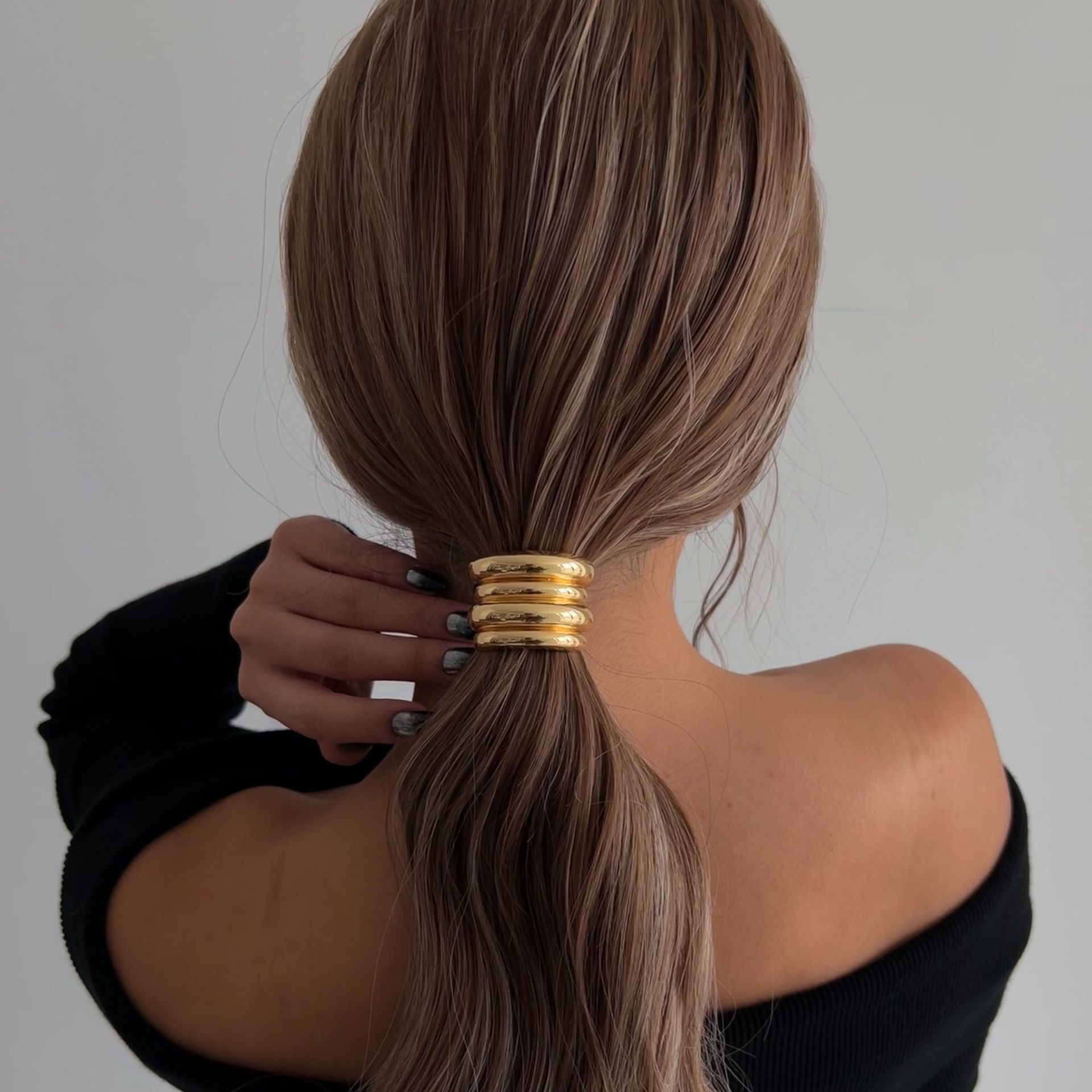 New Hair rope Style High End Metal Hair Ties Elegant Versatile Minimalist for Ponytails