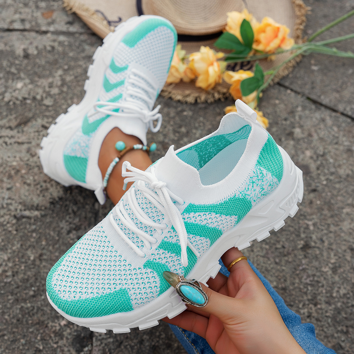 Casual Flyknit Summer Women S Versatile Thin Casual Shoes Breathable Sports Mesh Shoes Women Ddmysaturn