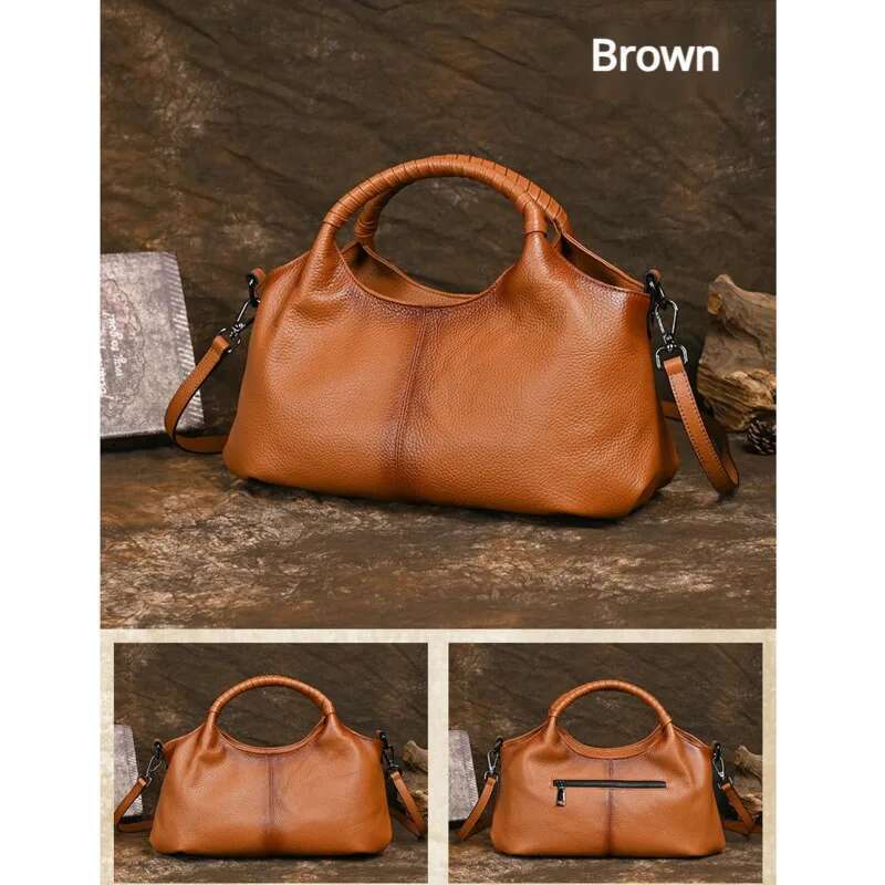 Large Capacity Women's Genuine Leather Handbag Casual Woman Tote Bag Soft Designer Solid Ladies Handbags 2025 New