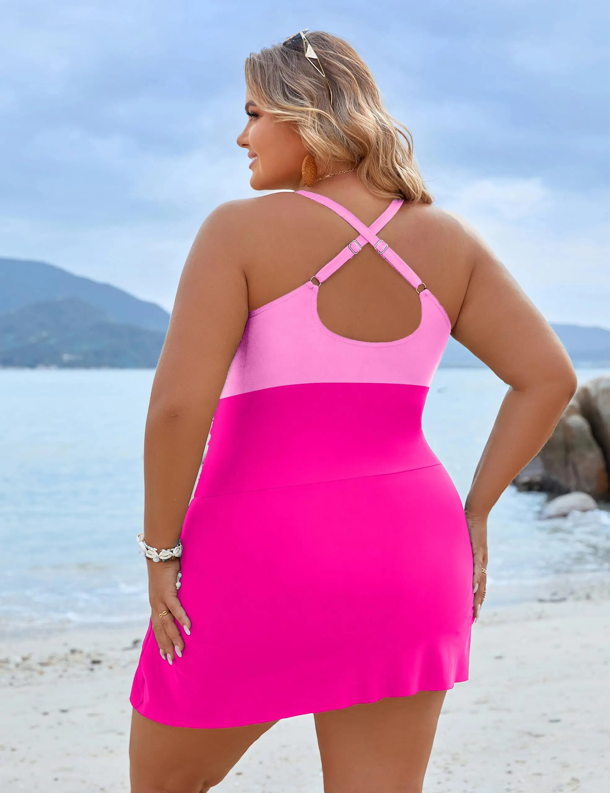 2025 Women Push Up s Swimwear Plus Size High Waist Swimsuit Larges Big Plussize Swimming Suits Bathing Beachwear 250603