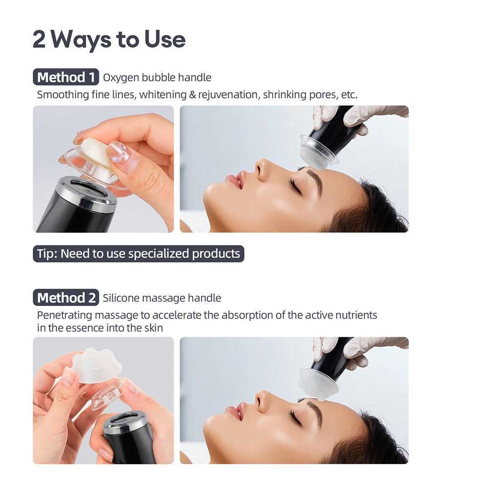 Portable CO2 Oxygen Bubble Pen High-frequency Vibration Facial Cleaning Balance Serum Input Hydration Rejuvenation Beauty SPA XJ250607